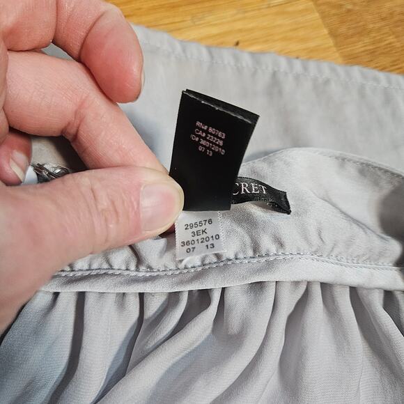Victorias‎ Secret Satin Maxi Skirt Womens 6 Silver Gray High Waist Slit Lounge - Picture 6 of 10